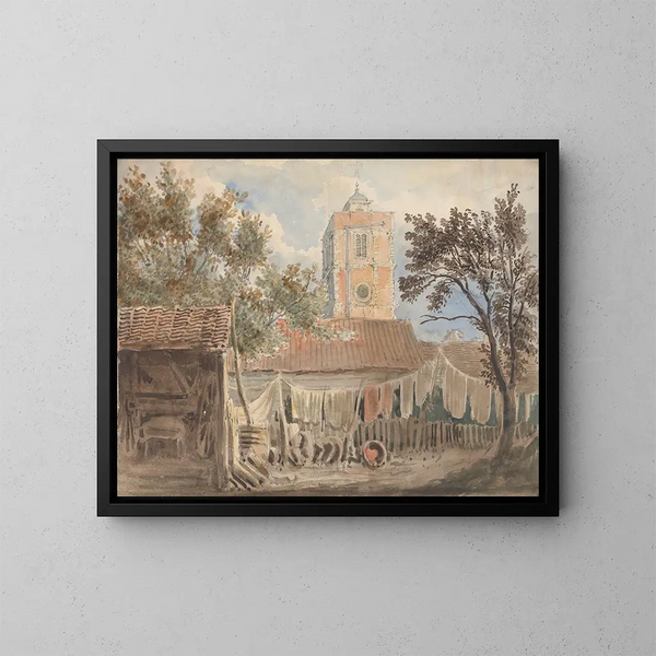 Kirche von Wandshorst, Surrey - George Sidney Shepherd — gerahmtes Bild an der Wand
