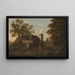 Cueilleurs de houblon devant un cottage - George Smith — gerahmtes Bild an der Wand