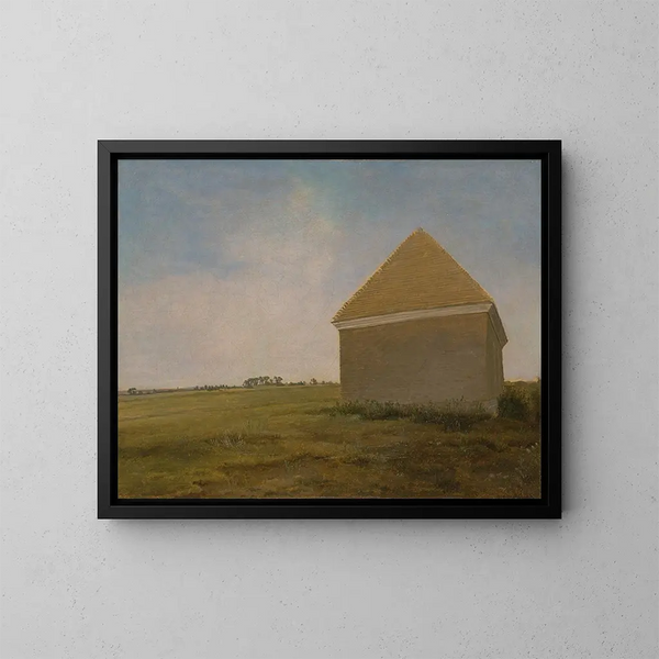 Newmarket Heath avec une maison de nettoyage - George Stubbs — gerahmtes Bild an der Wand