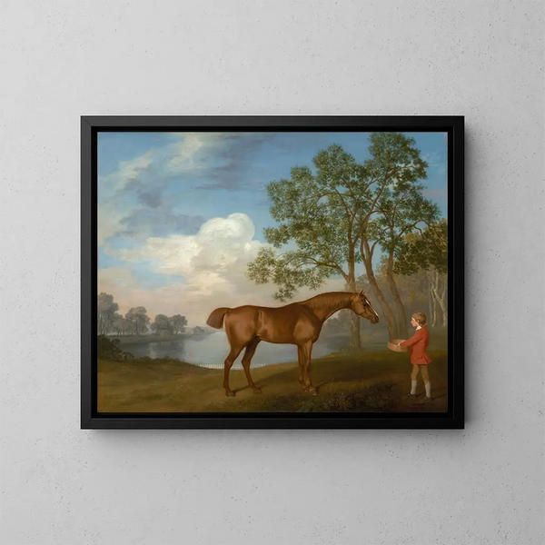 Kürbis mit einem Kutscher - George Stubbs — gerahmtes Bild an der Wand