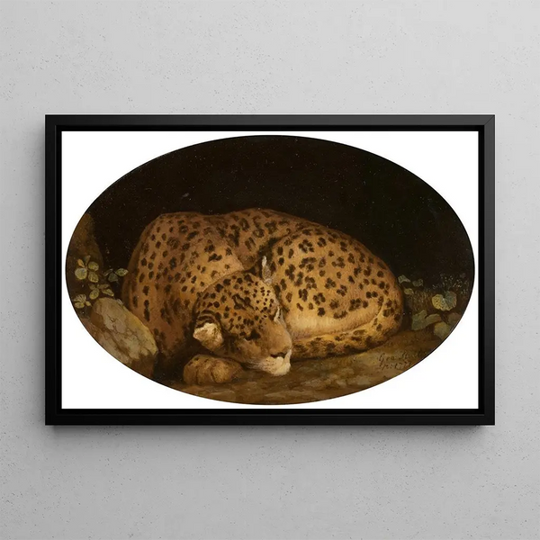 Leopard endormi - George Stubbs — gerahmtes Bild an der Wand