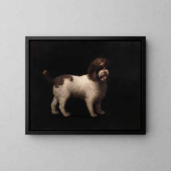 Spaniel d'eau - George Stubbs — gerahmtes Bild an der Wand