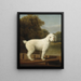 Caniche weiß in einem Punkt - George Stubbs — gerahmtes Bild an der Wand