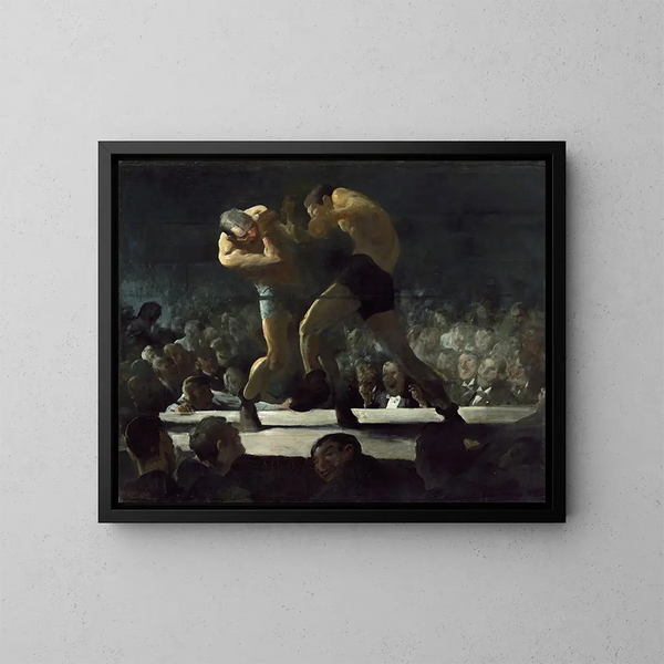 Abend im Club - George Wesley Bellows — gerahmtes Bild an der Wand