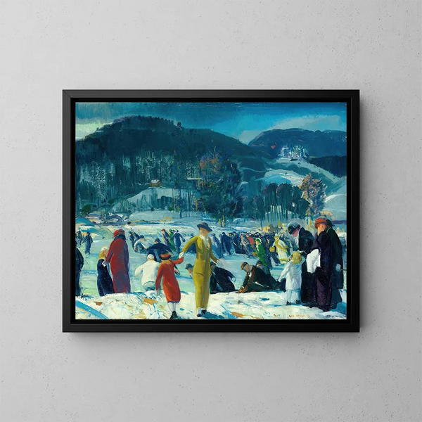 Liebe des Winters - George Wesley Bellows — gerahmtes Bild an der Wand