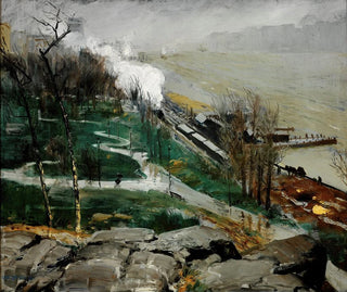 George Wesley Bellows - Rain on the River.webp