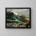 Regen auf dem Fluss - George Wesley Bellows — gerahmtes Bild an der Wand