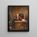 Der Richter und das unschuldige Kind, das Zeuge eines Verbrechens ist - George William Joy — gerahmtes Bild an der Wand