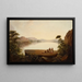Landschaft mit Indianern - George Winter — gerahmtes Bild an der Wand