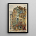 Alte Haus des 15. Jahrhunderts 6 Boutebrie-Straße - Georges-Henri Manesse — gerahmtes Bild an der Wand