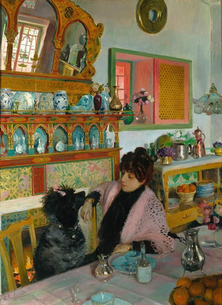 Georges Antoine Rochegrosse - Marie Rochegrosse Dans La Salle Manger.webp