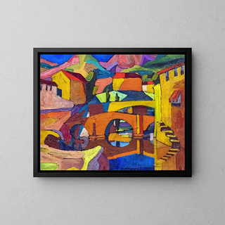 Georges Gaudion - Cubist village.webp