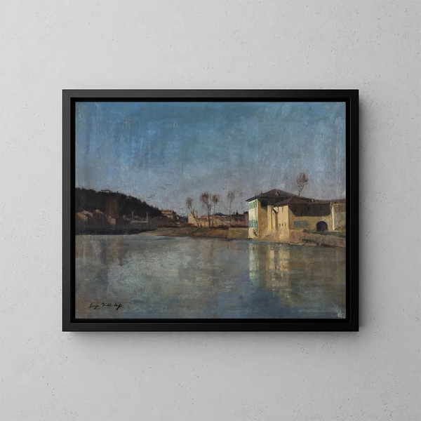 Ansicht der Umgebung von Florenz - Georges Hugo — gerahmtes Bild an der Wand