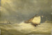 Aufgewühltes Meer mit Segelschiffen - Georges Johannes Hoffmann — Ansicht des Kunstwerks