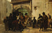 Schauspiel einer Marionettenshow in einer spanischen Straße - Georges Jules Victor Clairin — Ansicht des Kunstwerks
