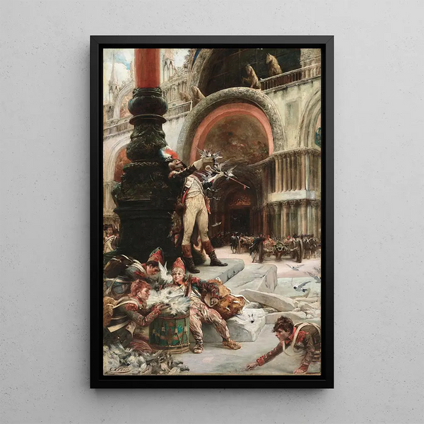 Georges Jules Victor Clairin - Tambourmajor de larme franaise donnant manger aux pigeons de la place SaintMarc Venise.webp
