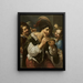 Mann, der Linsen isst - Georges Lallemant — gerahmtes Bild an der Wand