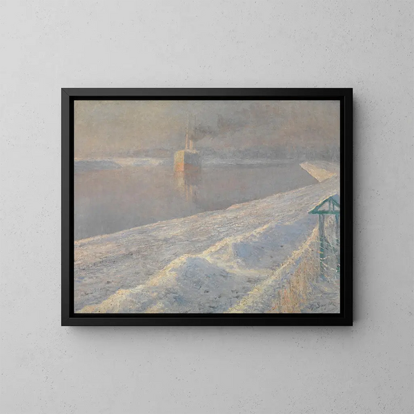Wintersturm - Georges Léon Ernest Buysse — gerahmtes Bild an der Wand