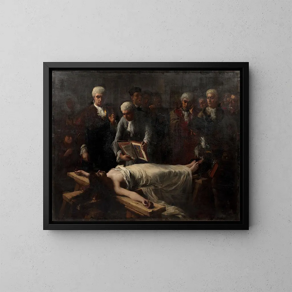Ein ekstatischer in der Kreuzigung im 18. Jahrhundert - Georges Moreau de Tours — gerahmtes Bild an der Wand