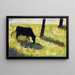Schwarze Kuh auf einer Wiese - Georges Seurat — gerahmtes Bild an der Wand