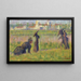 Figuren in einer Landschaft - Georges Seurat — gerahmtes Bild an der Wand