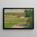 Die Haus mit rotem Dach - Georges Seurat — gerahmtes Bild an der Wand