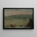 Landschaft in Saint-Ouen - Georges Seurat — gerahmtes Bild an der Wand