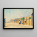 Arbeiter, die Pfähle einschlagen - Georges Seurat — gerahmtes Bild an der Wand