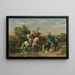 Die Falkenjagd - Georges Washington — gerahmtes Bild an der Wand