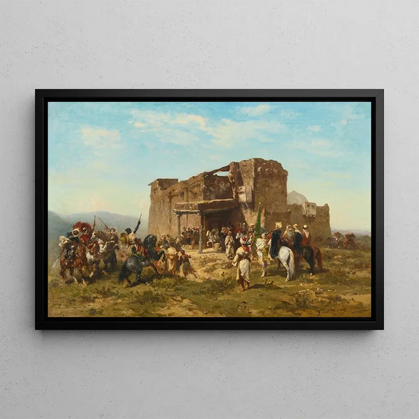 La Rencontre des cavaliers - Georges Washington — gerahmtes Bild an der Wand
