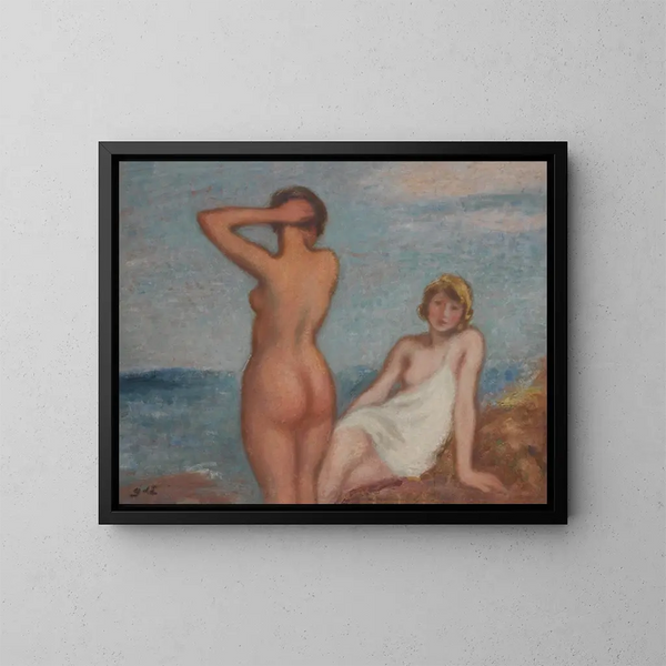 Die Badenden - Georges d'Espagnat — gerahmtes Bild an der Wand