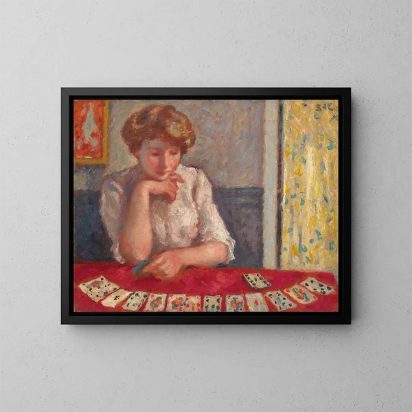 Die Karten - Georges d'Espagnat — gerahmtes Bild an der Wand