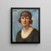 Portrait einer Dame - Georges d'Espagnat — gerahmtes Bild an der Wand