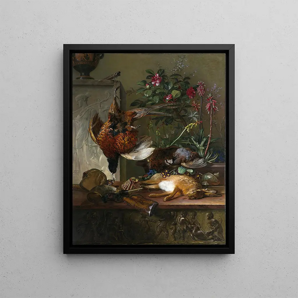 Georgius Jacobus Johannes van Os - Still Life with Game and a Greek Stele.webp