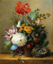Stillleben mit Blumen und einem Vogelnest - Georgius Johannes Jacobus van Os — Ansicht des Kunstwerks