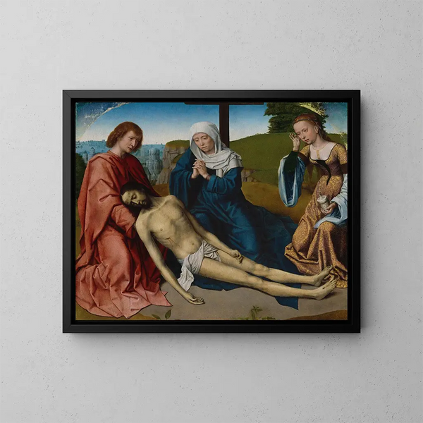 Lamentation sur le corps du Christ - Gerard David — gerahmtes Bild an der Wand