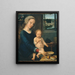 Die Jungfrau mit Kind mit der Milchschüssel - Gerard David — gerahmtes Bild an der Wand