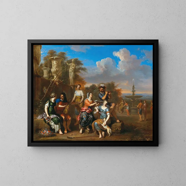 Concerto à l'ancienne - Gerard Hoet — gerahmtes Bild an der Wand