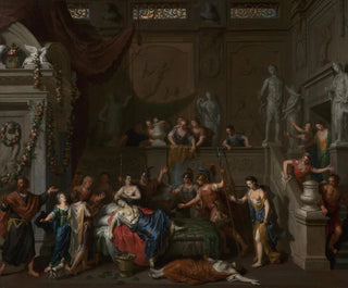 Die Tod von Kleopatra - Gerard Hoet — Ansicht des Kunstwerks
