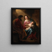 Die Heilige Familie - Gerard van Honthorst — gerahmtes Bild an der Wand