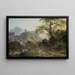 Landschaft mit Bergen bei Düsseldorf - Gerard van Nijmegen — gerahmtes Bild an der Wand