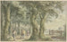 Landschaft mit Bäumen, Weidezaun und Figuren - Gerard van Rossum — Ansicht des Kunstwerks