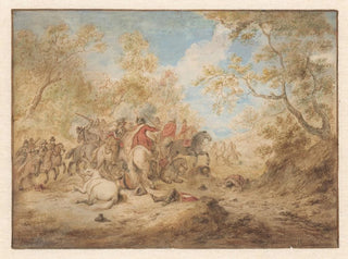 Landschaft mit Rittern im Kampf - Gerardus Josephus Xavery — Ansicht des Kunstwerks