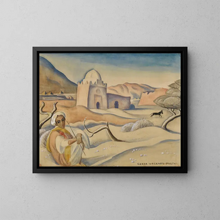 Hirten in den Bergen des Atlasgebirges - Gerda Wegener — gerahmtes Bild an der Wand