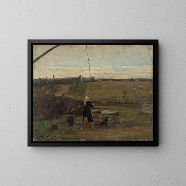 Am Brunnen - Gerhard Munthe — gerahmtes Bild an der Wand