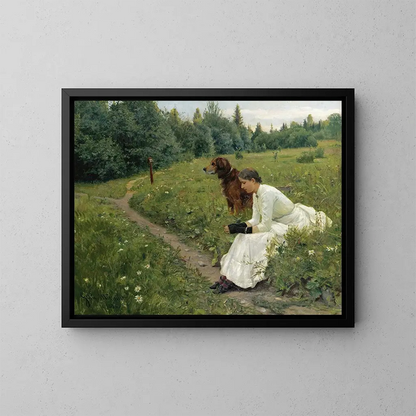 Idylle - Gerhard Munthe — gerahmtes Bild an der Wand
