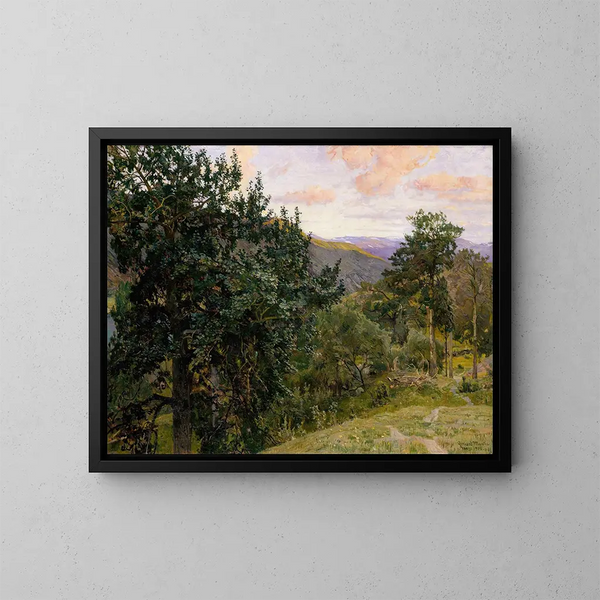 Vue depuis Vg - Gerhard Munthe — gerahmtes Bild an der Wand