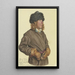 Buste eines jungen russischen Bauern - Gerhardt Wilhelm von Reutern — gerahmtes Bild an der Wand