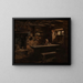 Innenraum bretonisch - Germain David-Nillet — gerahmtes Bild an der Wand