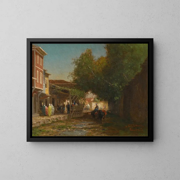 Eine türkische Straße - Germain Fabius Brest — gerahmtes Bild an der Wand